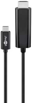 Goobay USB-C naar HDMI kabel - 4K 60Hz / zwart - 1,8 meter