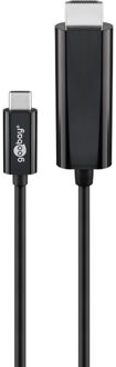 Goobay USB-C naar HDMI kabel - 4K 60Hz / zwart - 1,8 meter