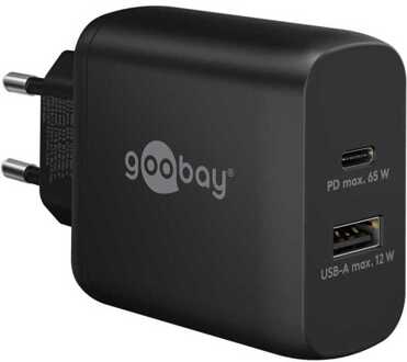 Goobay USB-C PD GaN Dual snellader (65 W) Oplader
