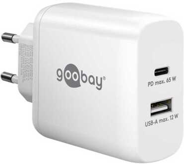 Goobay USB-C PD GaN Dual snellader (65 W) Oplader