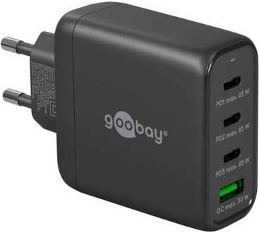 Goobay USB-C PD GaN multipoort snellader (68 W) Oplader