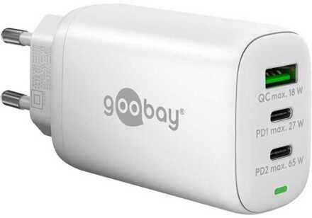 Goobay USB-C PD GaN Multiport snellader (65 W) Oplader