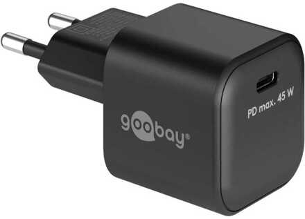 Goobay USB-C PD GaN snellader Nano (45 W) Oplader