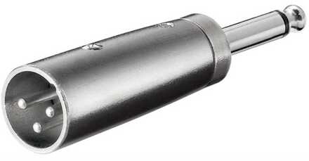 Goobay XLR Adapter, AUX jack 6.35mm mono male naar XLR male Adapter