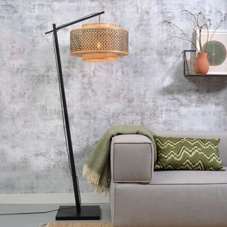 GOOD&MOJO Bhutan Vloerlamp L Bruin, Zwart
