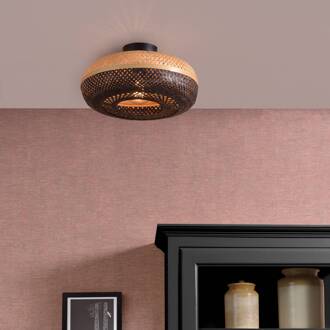 GOOD&MOJO Good & Mojo Palawan deken Natur Ø40cm naturel, zwart