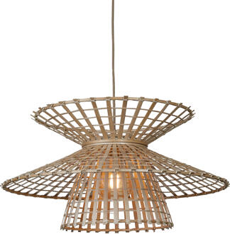 GOOD&MOJO Hanglamp Machu Picchu bamboe/kap ø57xh.27cm, naturel