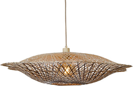 GOOD&MOJO Hanglamp Madura bamboe/kap ø87x20cm nat/bruin, L