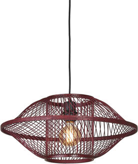 GOOD&MOJO Hanglamp Maui bamboe/kap  burgundy, S