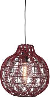 GOOD&MOJO Hanglamp Mendoza bamboe/kap ø35xh.35cm burgundy, S