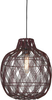 GOOD&MOJO Hanglamp Mendoza bamboe/kap ø40xh.50cm burgundy, L