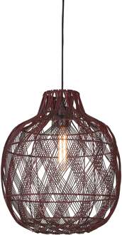 GOOD&MOJO Hanglamp Mendoza bamboe/kap ø40xh.50cm burgundy, L