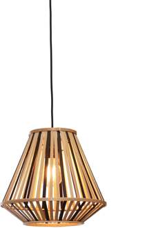 GOOD&MOJO Hanglamp Merapi - Bamboe|Zwart - 30x30x30cm Bruin