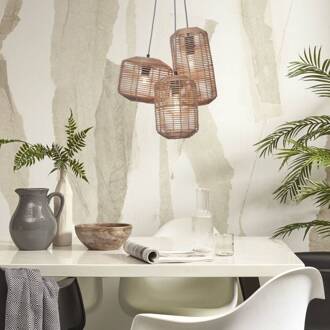 GOOD&MOJO Hanglamp Tanami - Rotan - 3L Bruin