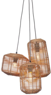 GOOD&MOJO Hanglamp Tanami - Rotan - 3L Bruin