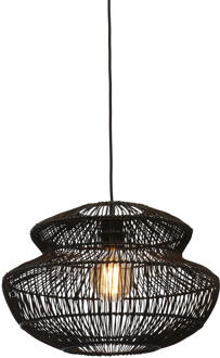 GOOD&MOJO Hanglamp Zanzibar - Rotan Zwart - Ø40x30cm