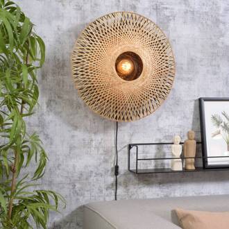 GOOD&MOJO Kalimantan Wandlamp M Bruin, Zwart