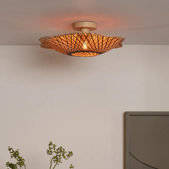 GOOD&MOJO Plafondlamp Madura bamboe/kap ø44x12cm nat/bruin, S