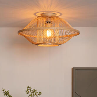 GOOD&MOJO Plafondlamp Maui bamboe/kap  naturel, S