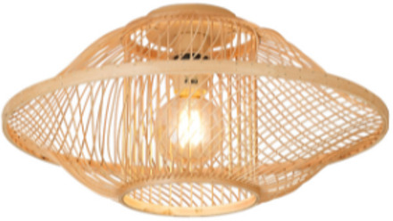 GOOD&MOJO Plafondlamp Maui bamboe/kap  naturel, S