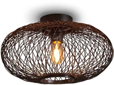 GOOD&MOJO Plafonniere Cango - Bamboe Zwart - Ø40cm