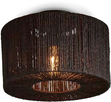 GOOD&MOJO Plafonniere Iguazu - Jute Zwart - Ø30cm