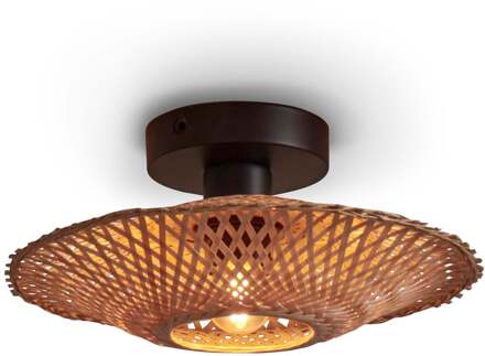 GOOD&MOJO Plafonniere Kalimantan - Bamboe - Ø30cm Zwart