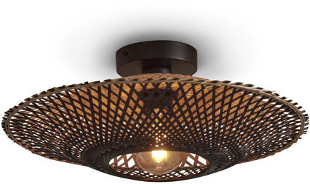 GOOD&MOJO Plafonniere Kalimantan - Bamboe Zwart - Ø44cm