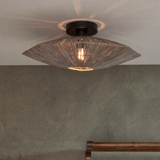 GOOD&MOJO Plafonniere Panama dia. 45cm, dk.grijs