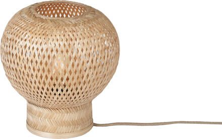 GOOD&MOJO Tafellamp Barbados bamboe/bol ø25xh.27cm naturel