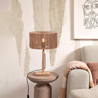 GOOD&MOJO Tafellamp Iguazu - Jute|Bamboe - Ø30x37cm Bruin