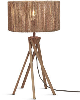 GOOD&MOJO Tafellamp Iguazu - Jute|Bamboe - Ø30x45cm Bruin