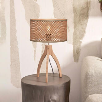GOOD&MOJO Tafellamp Java - Bamboe - Ø18cm Bruin