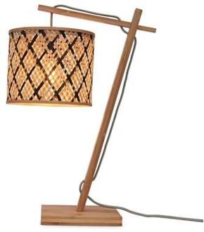 GOOD&MOJO Tafellamp Java - Bamboe|Zwart - 30x18x46cm Bruin