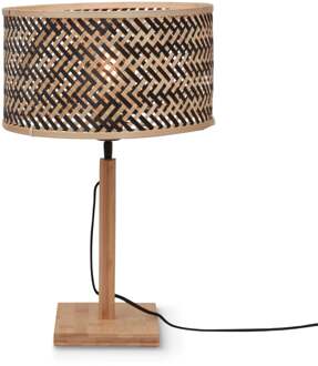 GOOD&MOJO Tafellamp Java - Bamboe|Zwart - Ø32x38cm Bruin
