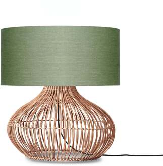 GOOD&MOJO Tafellamp Kalahari - Groen|Rotan - Ø47cm