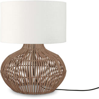 GOOD&MOJO Tafellamp Kalahari - Wit|Rotan - Ø32cm