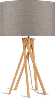GOOD&MOJO Tafellamp Kilimanjaro - Taupe|Bamboe - Ø32cm