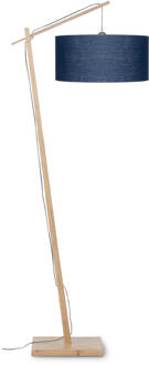 GOOD&MOJO Vloerlamp Andes - Bamboe|Blauw - 72x47x176cm Bruin