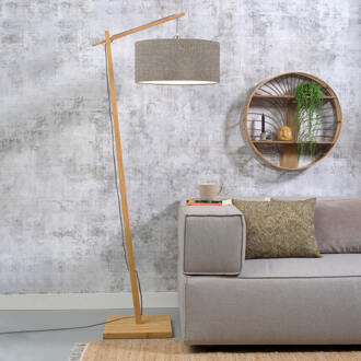 GOOD&MOJO Vloerlamp Andes - Bamboe|Taupe - 72x47x176cm Bruin