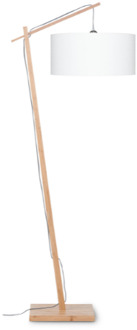 GOOD&MOJO Vloerlamp Andes - Bamboe|Wit - 72x47x176cm Bruin