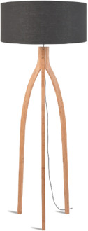 GOOD&MOJO Vloerlamp Annapurna - Donkergrijs|Bamboe - Ø60cm
