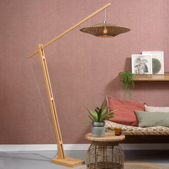 GOOD&MOJO Vloerlamp Bali - Bamboe|Zwart - 175x60x207cm Bruin