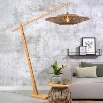 GOOD&MOJO Vloerlamp Bali - Bamboe|Zwart - 19x87x207cm Bruin