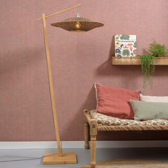 GOOD&MOJO Vloerlamp Bali - Bamboe|Zwart - 80x60x176cm Bruin