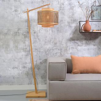 GOOD&MOJO Vloerlamp Bhutan - Bamboe|Zwart - 68x40x176cm Bruin