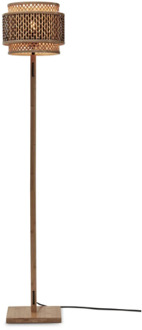 GOOD&MOJO Vloerlamp Bhutan - Bamboe|Zwart - Ø25x130cm