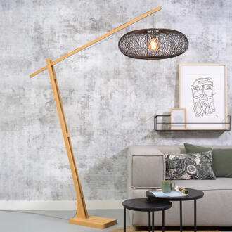 GOOD&MOJO Vloerlamp Cango - Bamboe|Zwart - 175x60x207cm Bruin