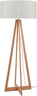 GOOD&MOJO Vloerlamp Everest - Naturel|Bamboe - Ø60cm Bruin