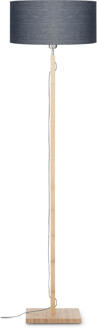 GOOD&MOJO Vloerlamp Fuji - Donkergrijs|Bamboe - Ø47cm